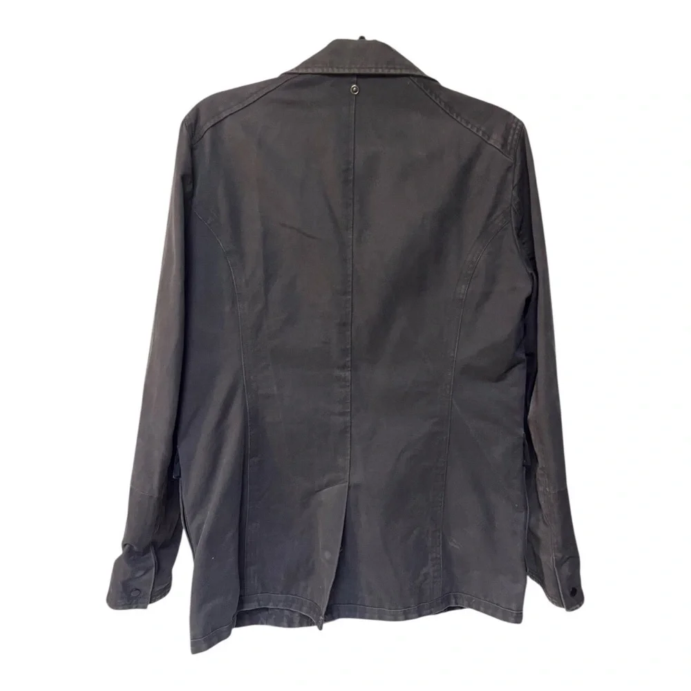 REISS Elbow Canvas Utility Military Jacket Biker 4 Pocket Men's Gray - Picture 2 of 11